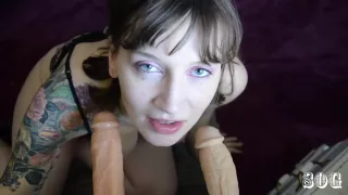 Rough Blowbang With Two Face Dicks