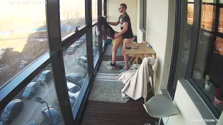 Big Tits Teen In Smoking Quick Sex On The Balcony