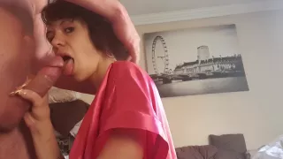 Girl Getting Deep Throat Facefucked And Gags On The Cock