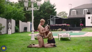 Tall Babe Plays Mature