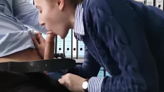 I Ride My Colleagues Cock At Work Until He Cums On My Ass