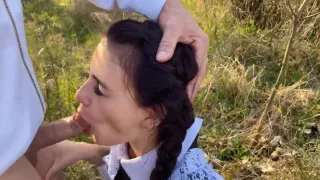 Public Blowjob From Pretty Schoolgirl