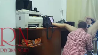 Spy Camera In Office. Lady Boss And Employee. Pussy Lick. 2