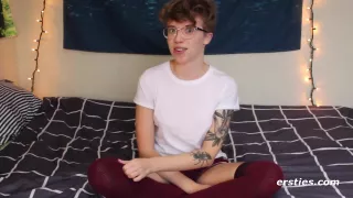 Sexy Hairy Stockinged Amateur Trying Out New Sex Toy