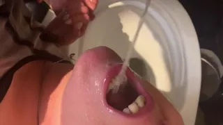 First Time A Lot Pee In My Mouth Next I Give Him Blowjob With Cum In My Mouth