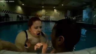 Paleandbrown - Huge Pale Tits Jerk Cock Underwater At Night In Hotel Pool