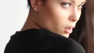 Check Description! Beautiful Russian Hottie Alina Teasing In Sexy Black Lingerie