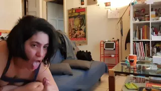 Amateur-Szene in voller Länge mit rauer Schlampen-Dominanz