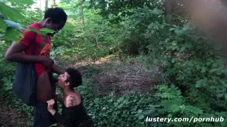 Secret Blowjob In The Woods