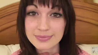 Cute and Tall Teen Deepthroats a Thick Cock