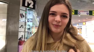 DEEPTHROAT BLOWJOB IN THE FITTING ROOM. Swallow his Cum