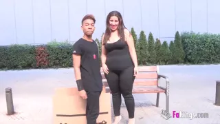 Big booty BBW breaks tiny dude