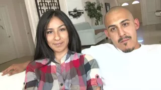 Naughty Latina amateur has her pussy stretched out