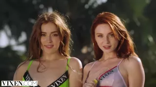 Gorgeous Redheads Seduce Bartender while on Vacation