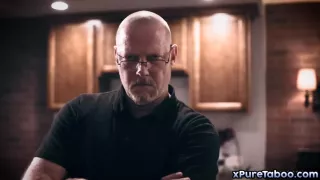 Lesbian surprises her gf with 3some with stepdad