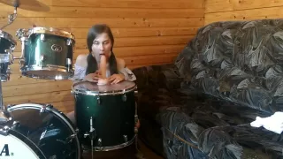 Dildo Riding on DRUMS! Drummer doesnt know about it :)