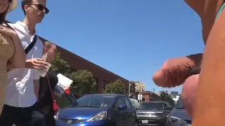 Dick out street flash