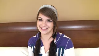 Cute Brunette Teen With Big Tits Takes On a Big Dick