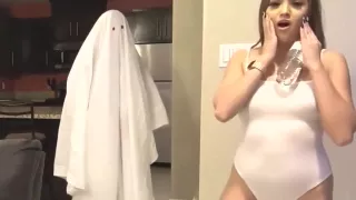 Halloween Month - A ghost with huge Dick Creampied my tight pussy- Lexi Aaa