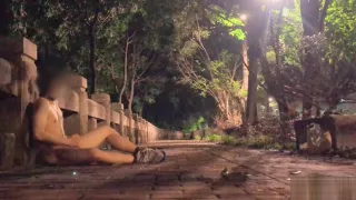 Jerking Off Naked Next to a Major Avenue