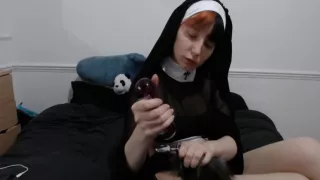 Masturbating teen Cosplay