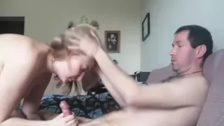 Sexy Blonde Step Mom Loves Sucking Big Cock