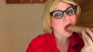 18 year Old beautiful Sucks Big Cock