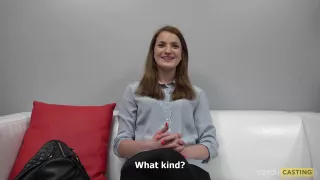 Kristyna is getting a throbbing cock inside her shaved pussy, in front of the camera