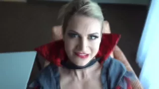 Busty devil girl gets wild fuck and cum swallow