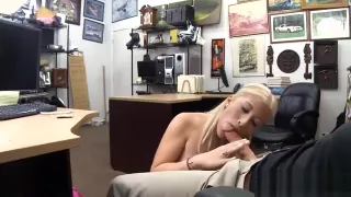 Busty blonde woman drilled by pawn dude