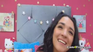 Sexy Hot Brunette With Pretty Face Fingering