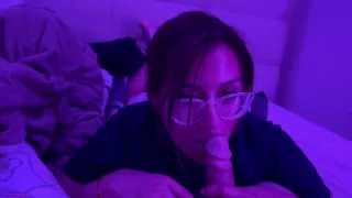 Teen Gives Sloppy Edging Blowjob