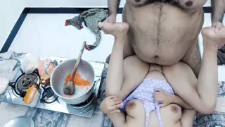 Indian Hot Wife Cooking Without Panty In Kitchen Fucked By Her Cuckold Husband With Clear Hindi Hot Audio