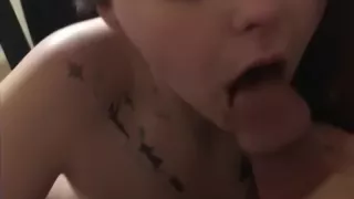 Amateur POV Blowjob and Rimjob with cumshot