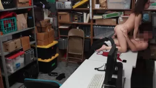 Teen thief sucks and fucks her way out of a felony