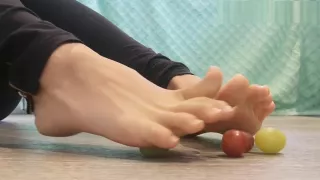 Grape Squashing with Sexy Feet
