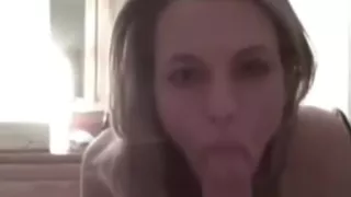 Beautiful Young Wife with big tits gives a bl