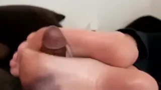 Interracial Footjob 01