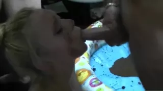 Dirty Blonde Messed Up With Hot Cum