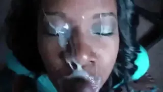 Beautiful Black handjobs and big comshots 02