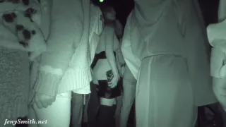 Got naked in a dark corner of a club. Caught!