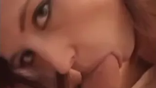 Cute redhead girlfriend sucking a hard cock