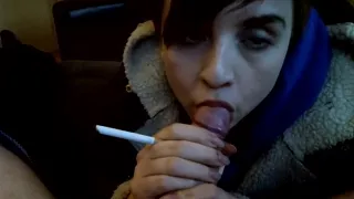 Smoking Blowjob - Hot Cum Blasted Face