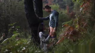 Voyeur SEX in the Forest and RAIN. Filthyloove