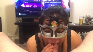 Deep throat blow job