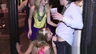 Party teen sucking bbc