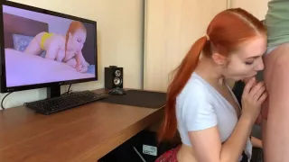 Young Schoolgirl Fucked and Rewarded with a Throbbing Creampie - RedKiteKat