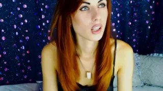 Redhaired webcam model teasing and more