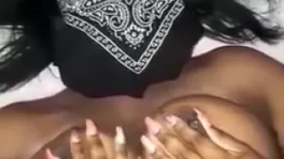 Jamaican ebony boob play