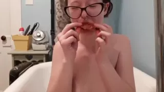 Watch me eat hot wings in the bathtub